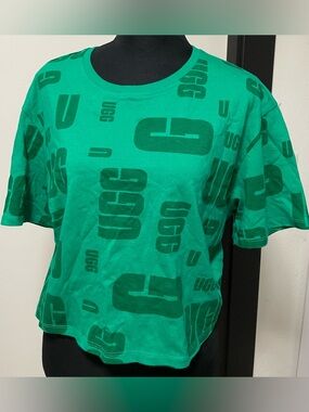UGG green Britany Cropped Tee Scatter size large